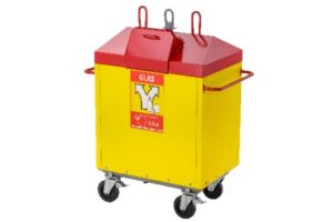 800 L stalen glascontainer